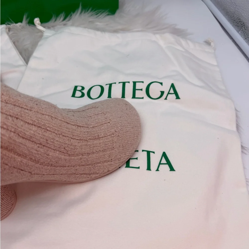 Bottega Veneta Beige Ribbed Knit Sock Boots‎ Size EU 40 / US 10 Women